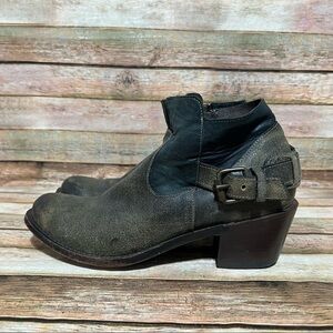 J.B. Dillon Leather Ankle Boots